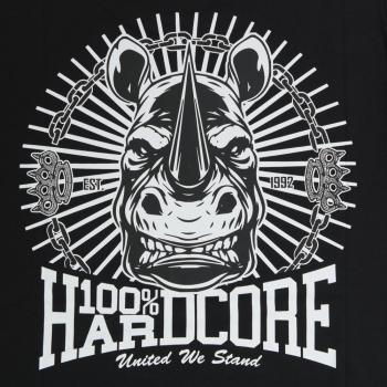 100% Hardcore T-Shirt "Rhino" back