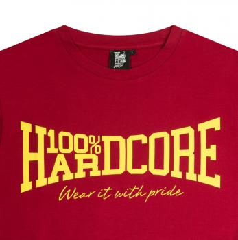 100% Hardcore T-Shirt "Essential" red detail