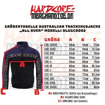 Australian Trainingsjacke "all over" no.1 - schwarz/weiss