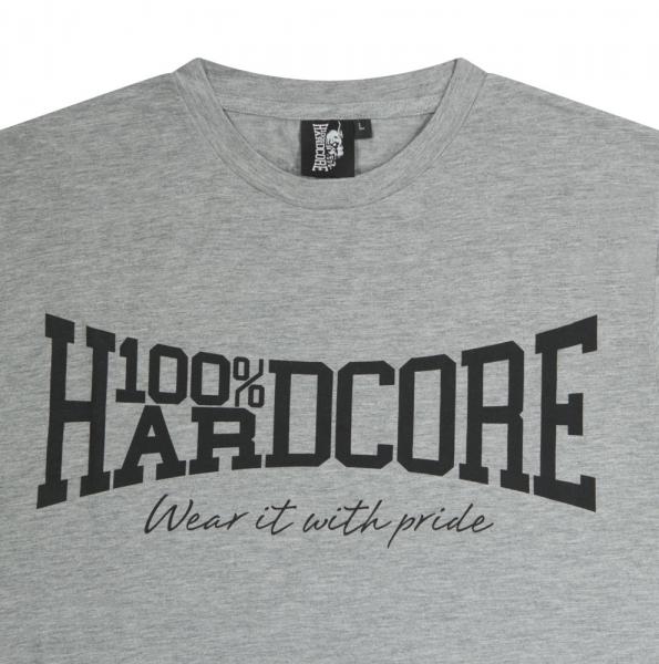 100% Hardcore T-Shirt "Essential" grau detail