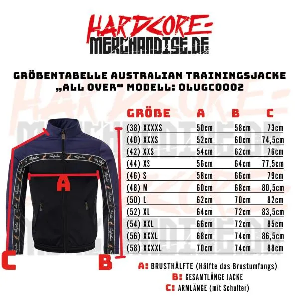 Australian Gabber Sizes