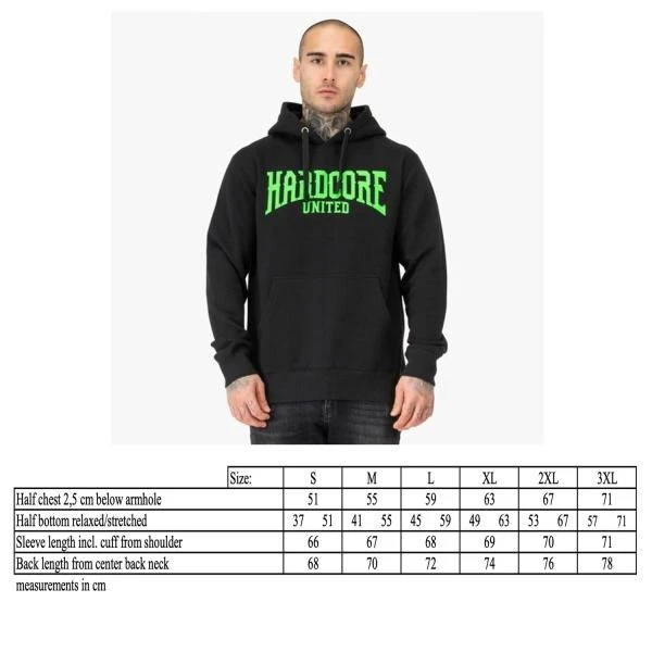 Hardcore United Hoodie "Cory" black/green