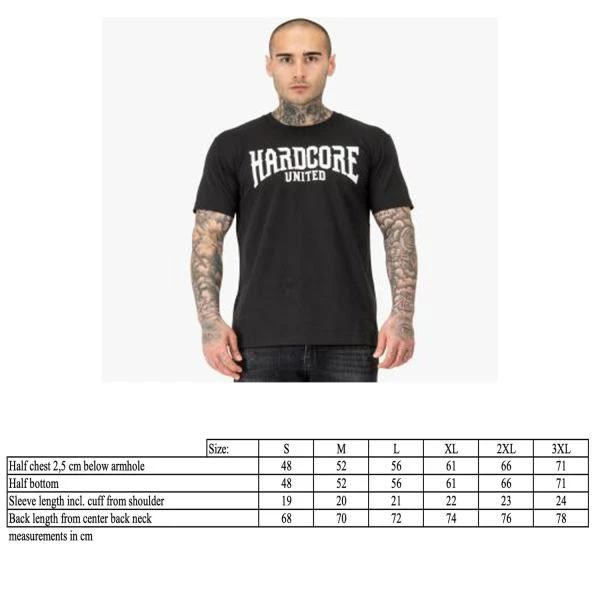 Hardcore United T-Shirt "Classic United" Schwarz/Weiss