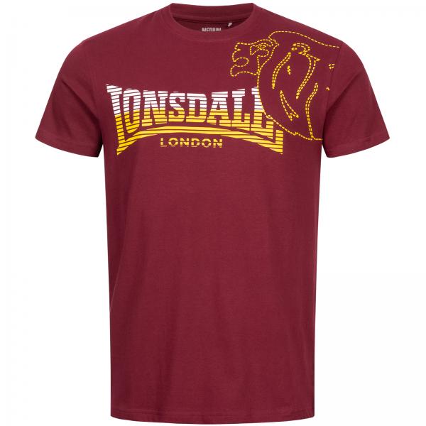 Lonsdale T-Shirt "Melplash" black oxblood