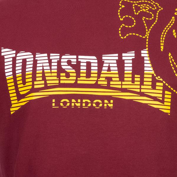 Lonsdale T-Shirt "Melplash" black oxblood