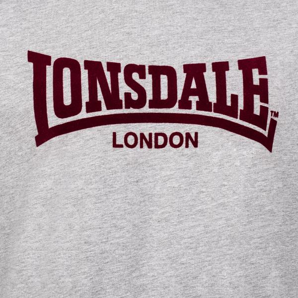Lonsdale T-Shirt "one tone" grau/oxblood